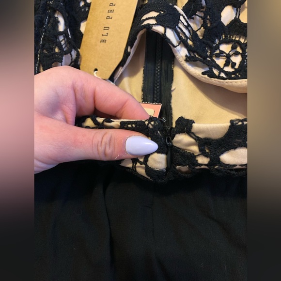 NWT Blu Pepper Women’s Lace Mini Formal Dress - Picture 13 of 16